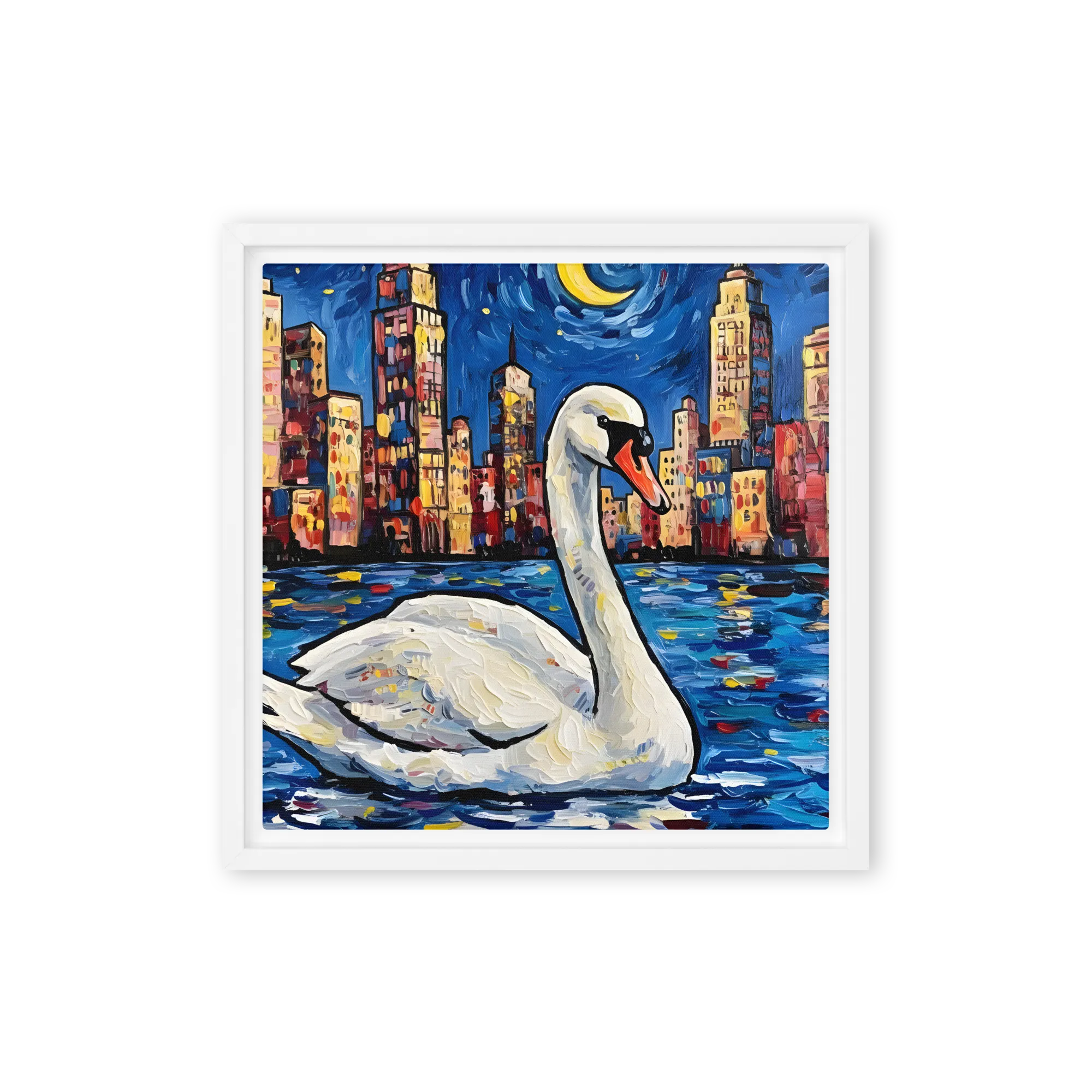 Moonlit City Swan