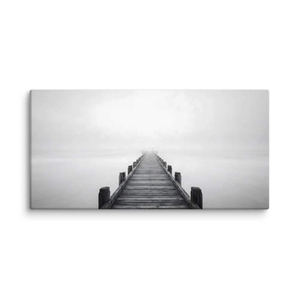 Endless Journey on a Foggy Pier 
 Canvas | 12″x 24″