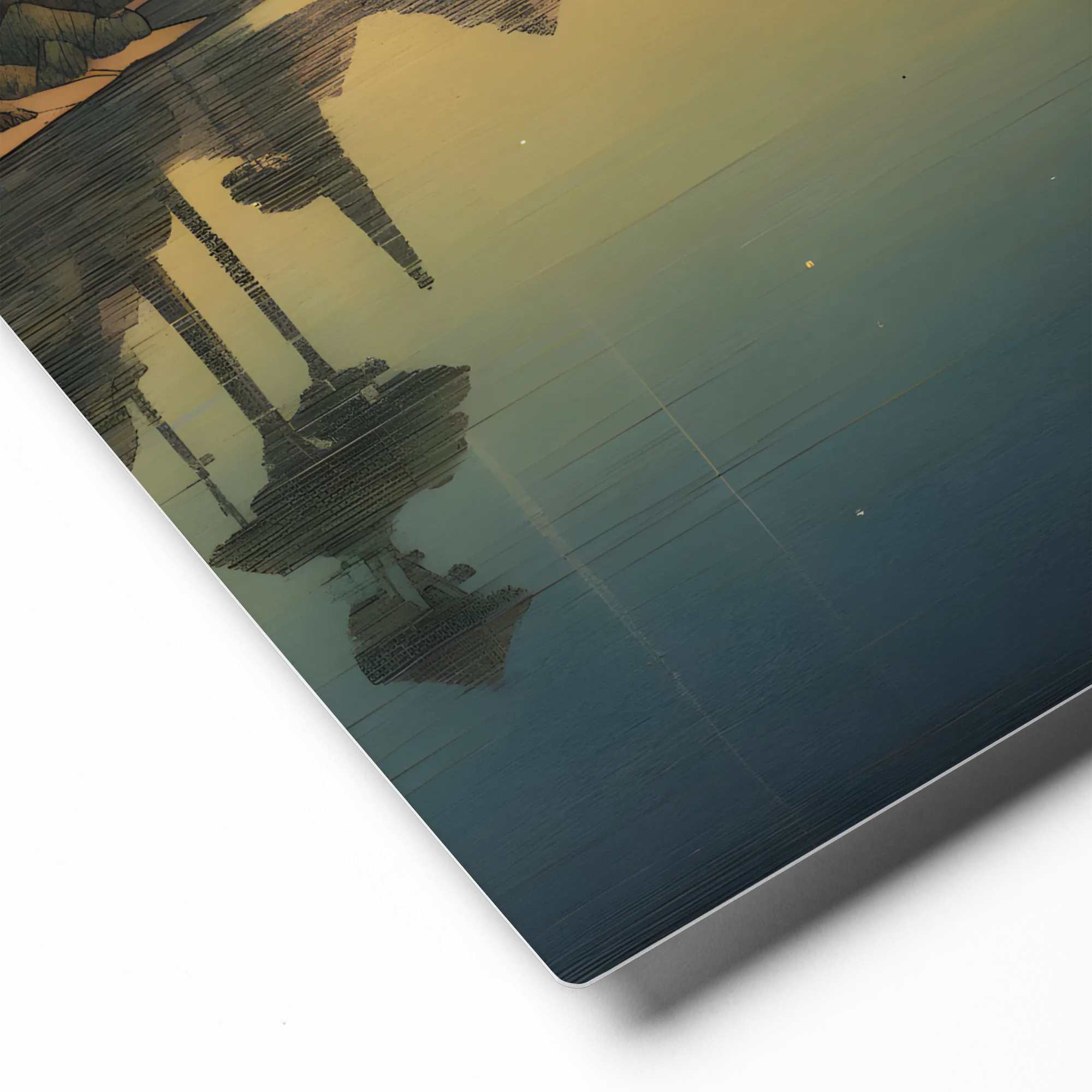 Dawn of the Metropolis 
 Canvas with Brown Frame