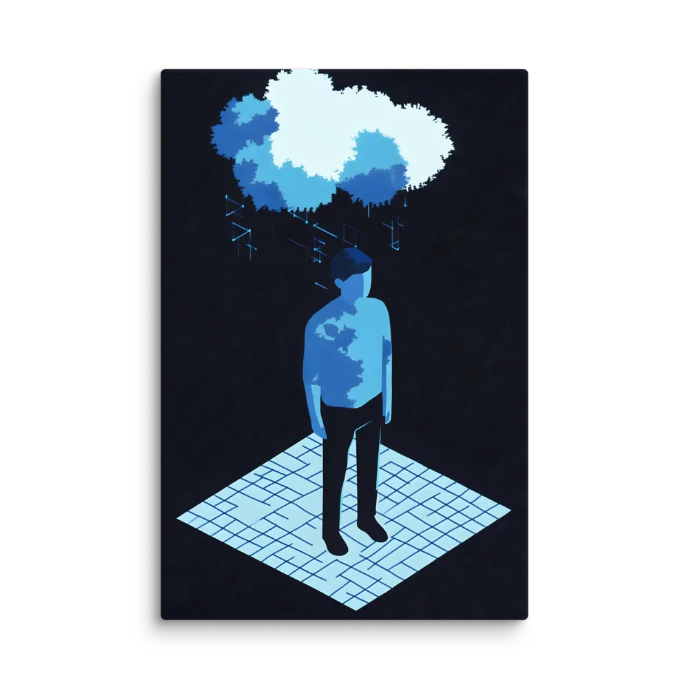 Digital Rain Meditation 
 Canvas | 32″x 48″