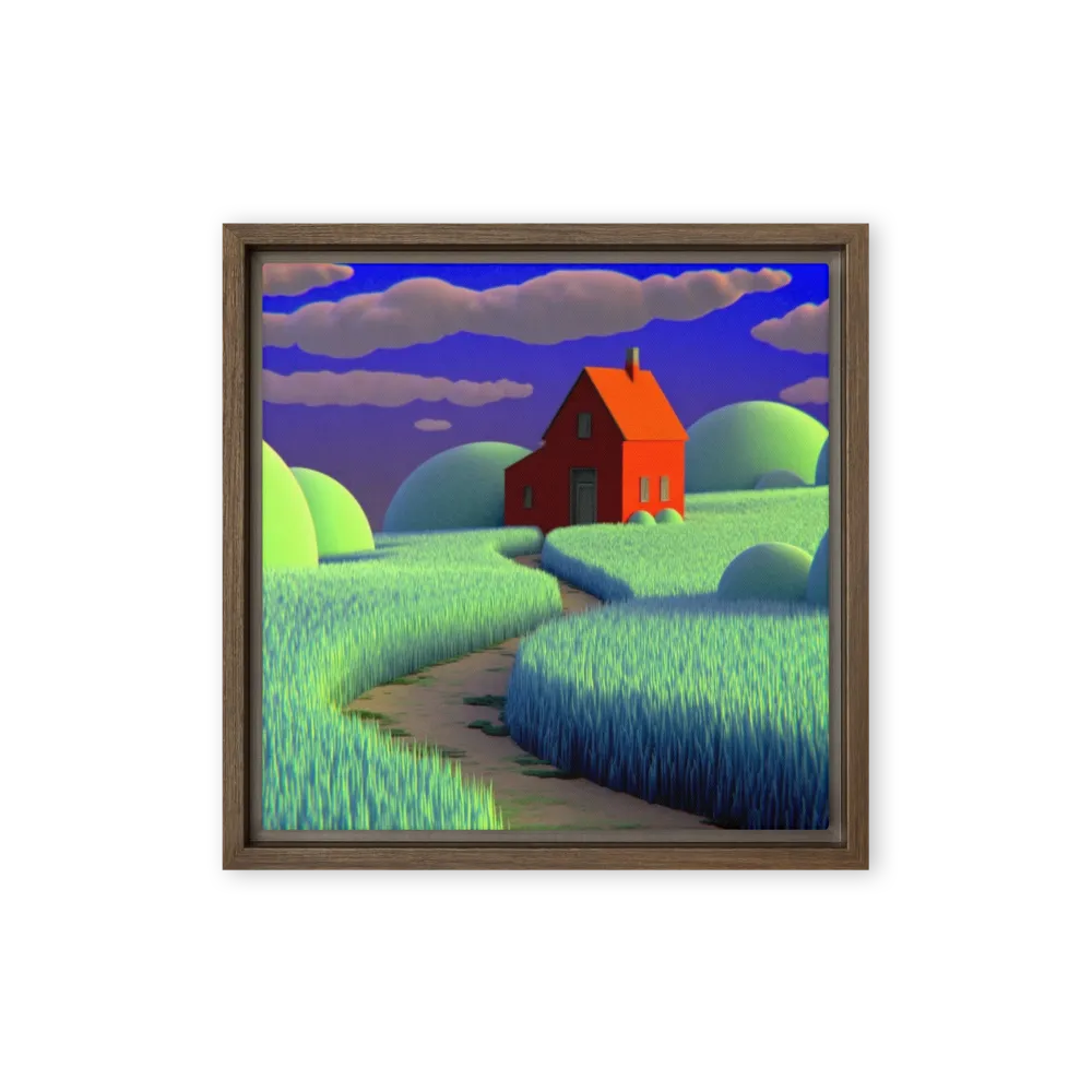 Red House on the Green Hill | Art Print