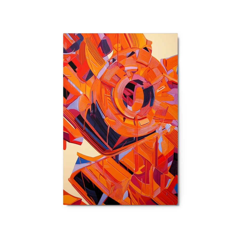 Dynamic Orange Abstraction | Art Print