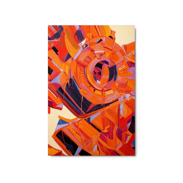 Dynamic Orange Abstraction | Art Print
