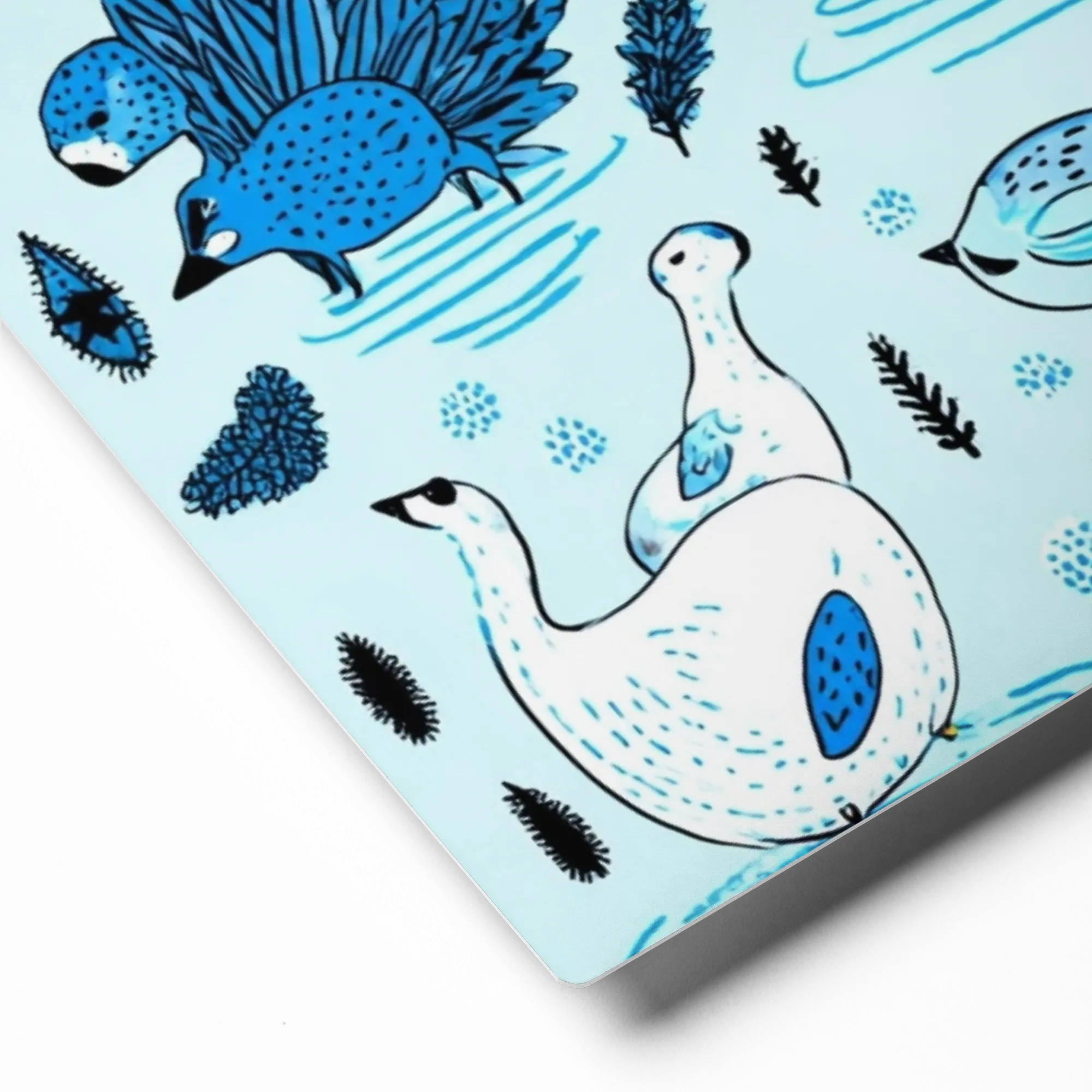 Blue and Yellow Menagerie | Art Print