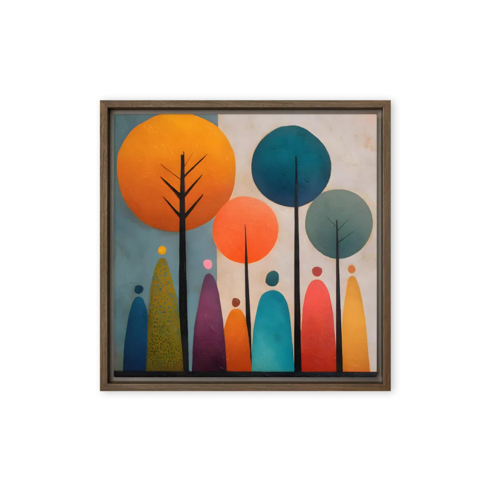 Gathering of Light 
 Canvas with Brown Frame