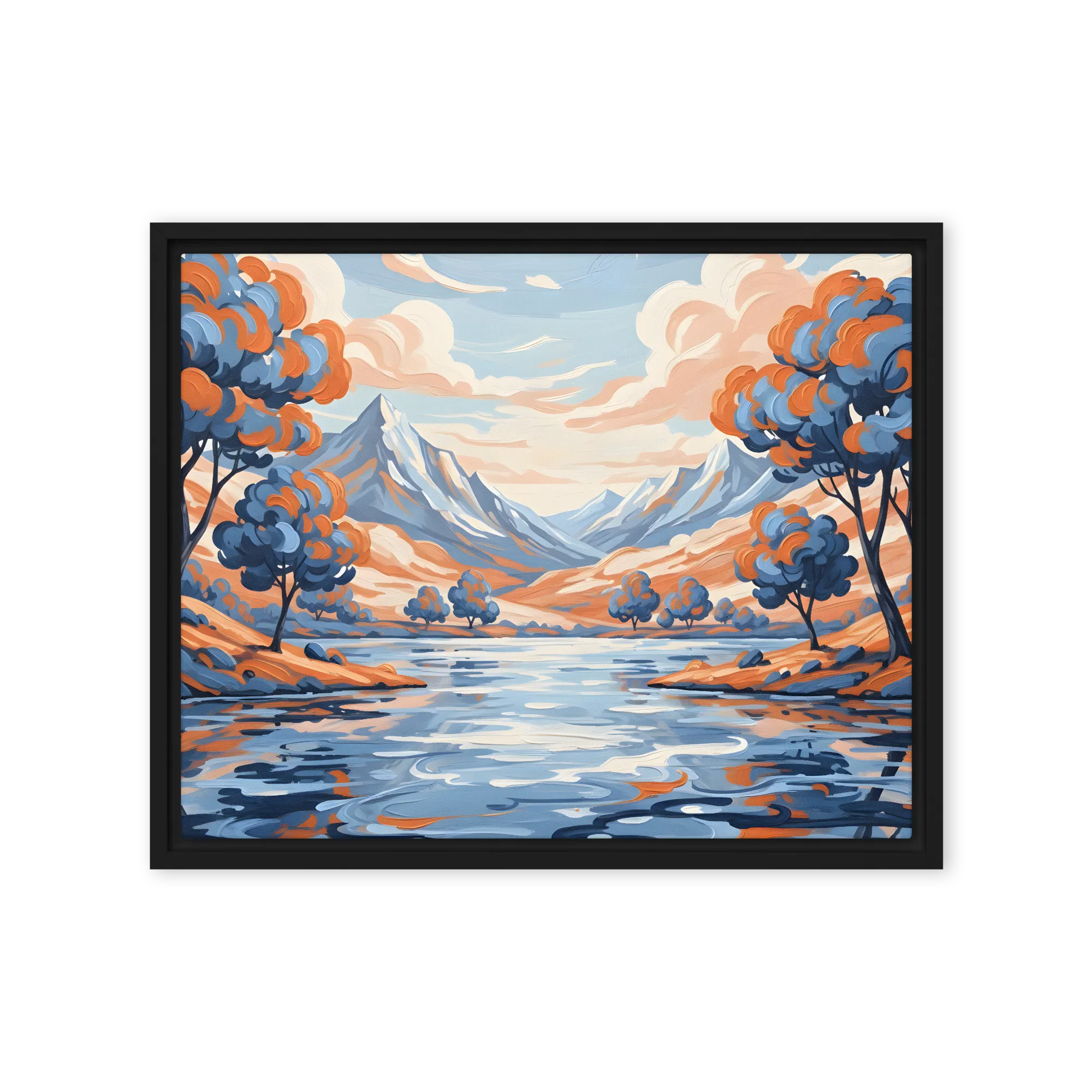 Orange and Blue Ridge Lake