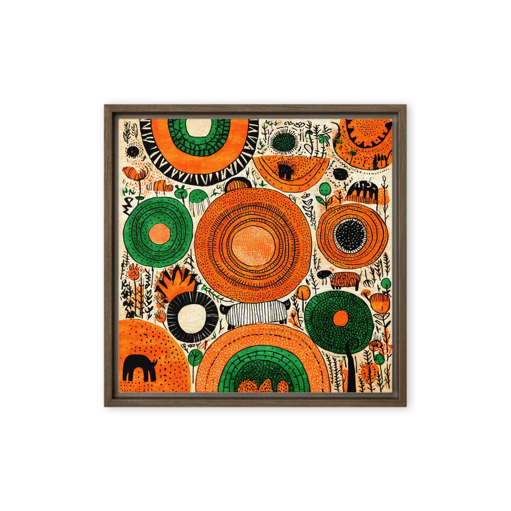 Stylized Folk Art Landscape | Art Print