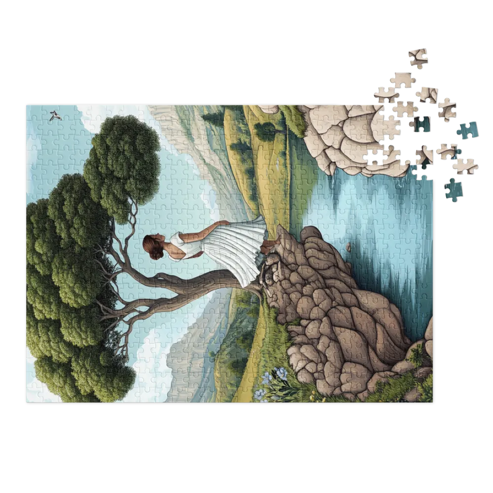 Woman by a Tranquil River