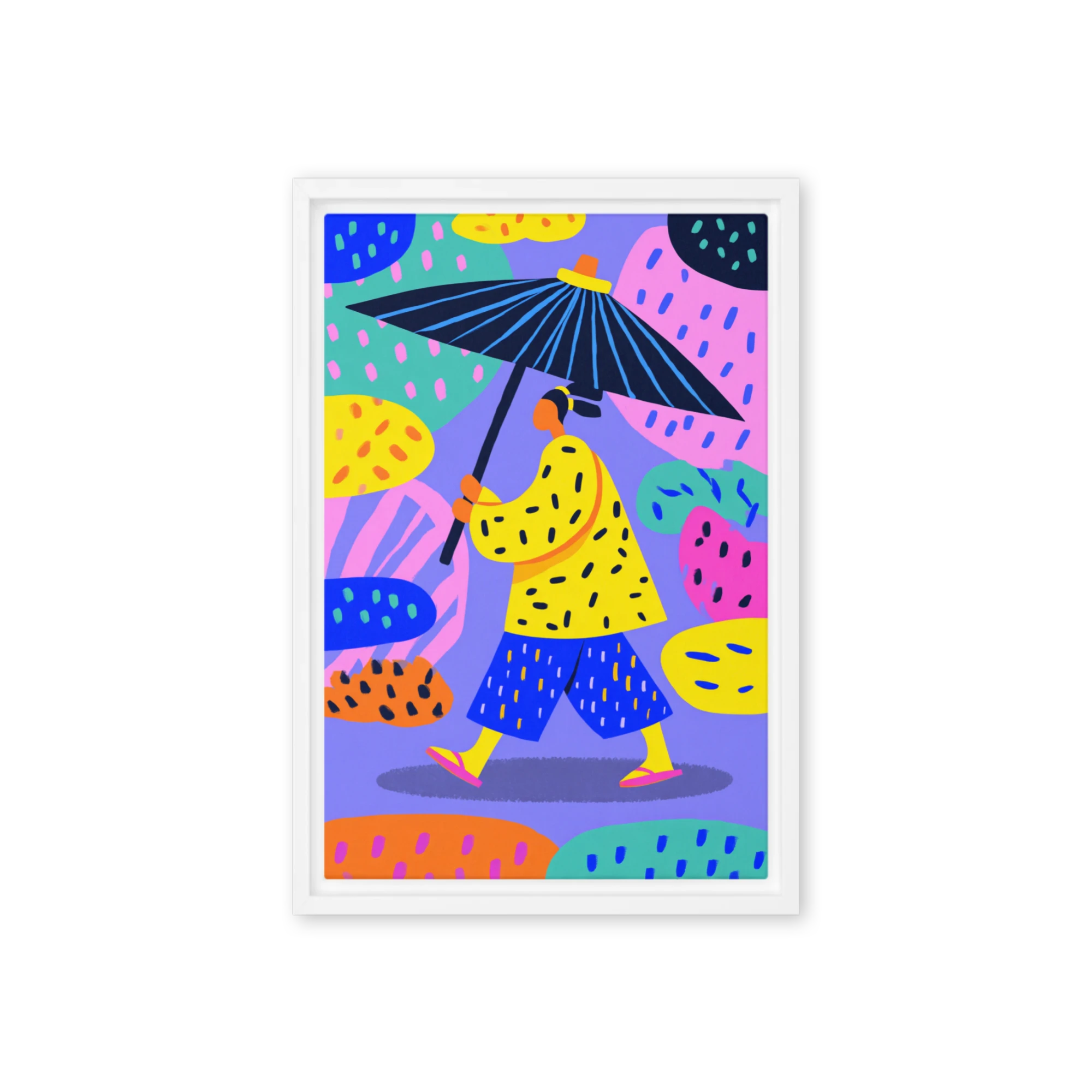 Walking Under the Umbrella | Art Print