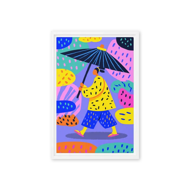 Walking Under the Umbrella | Art Print