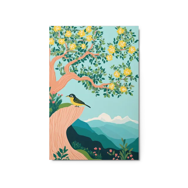 Whimsical Orchard Bird | Art Print