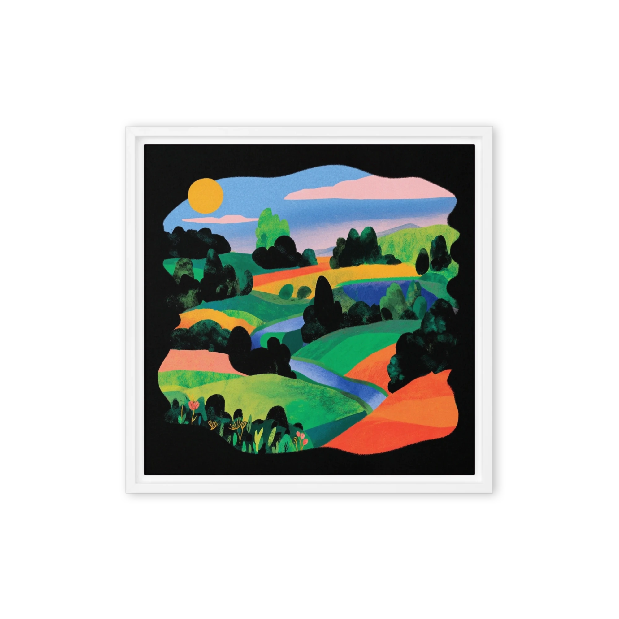 Sunlit Rolling Hills