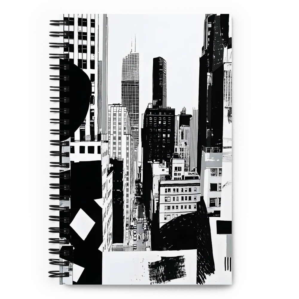 Urban Collage Silhouette 
 Spiral Notebook | 140 pages