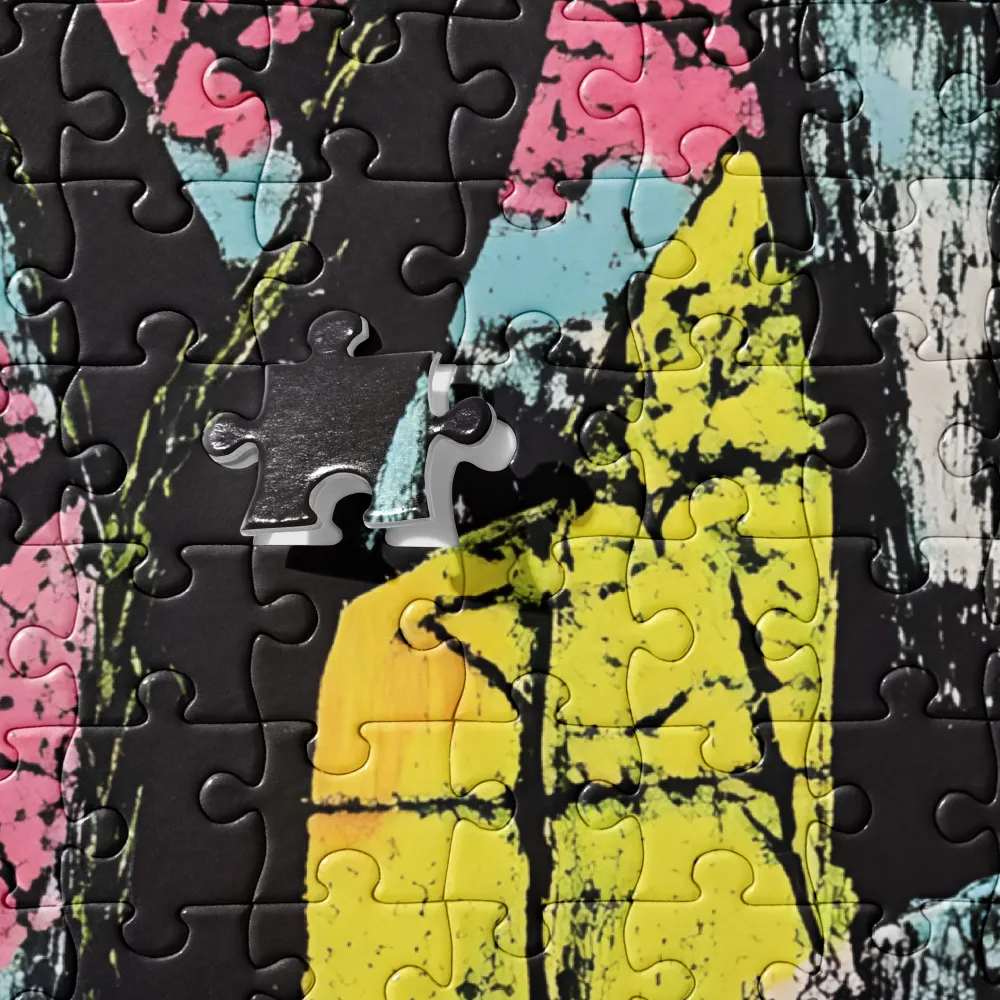 Blossom in Neon Forest 
 Jigsaw Puzzle in Tin Box