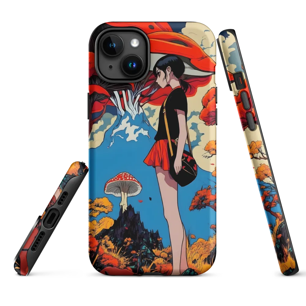 Surreal Girl with Mushrooms | Phone Case