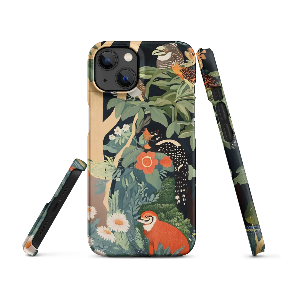 Lush Forest Scene with Animals and Birds | Phone Case
