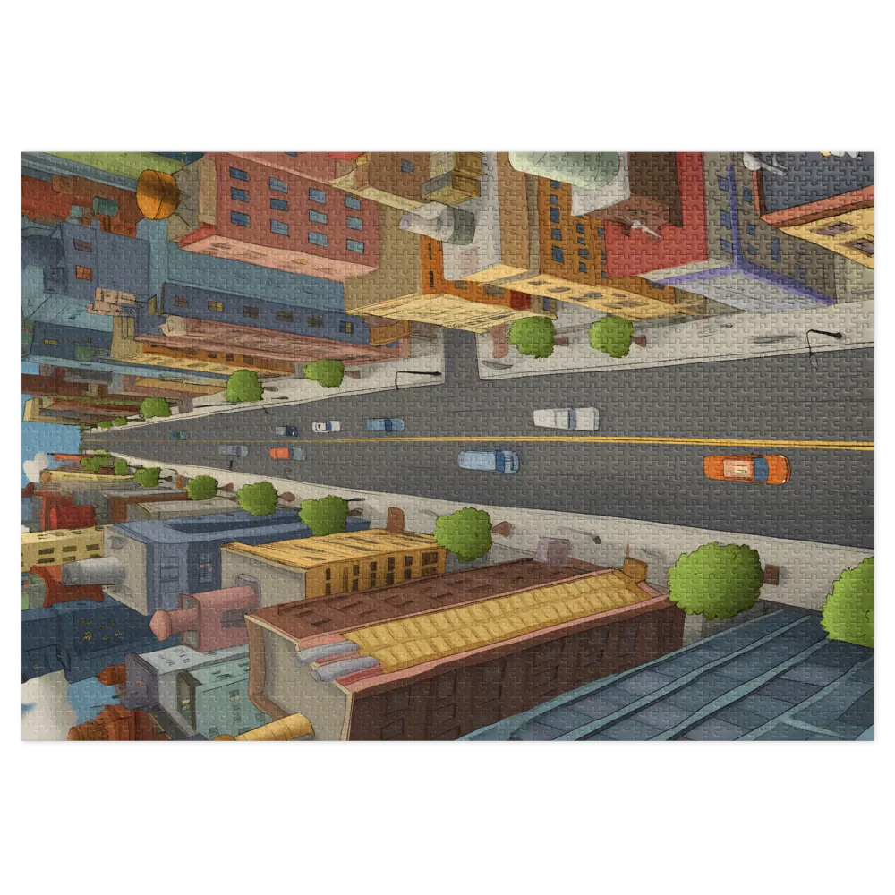 Aerial Cityscape Illustration | Jigsaw Puzzle (252/520 pieces)
