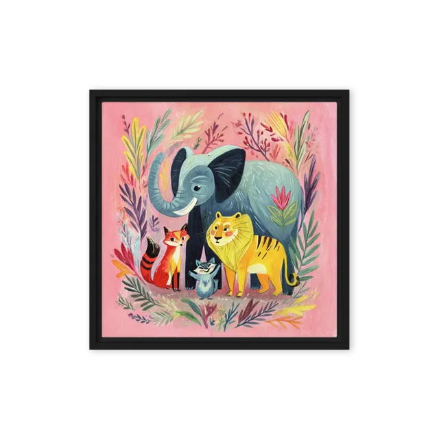 Pink Jungle Friends | Art Print