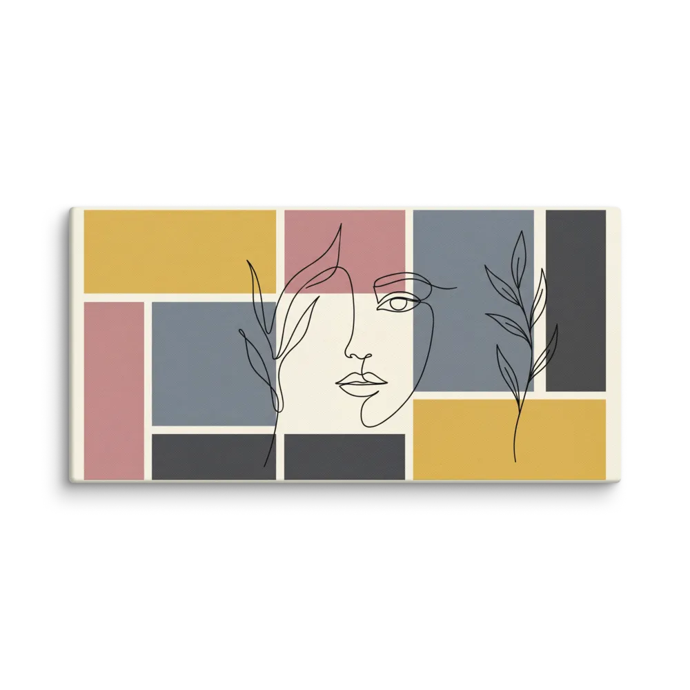 Abstract Face with Color Blocks