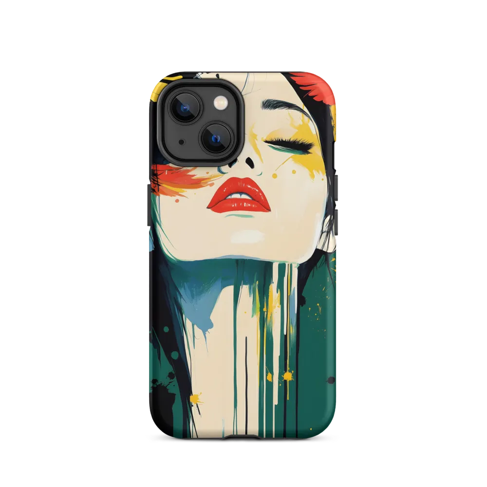 Bold Female Portrait in Vibrant Colors | Phone Case