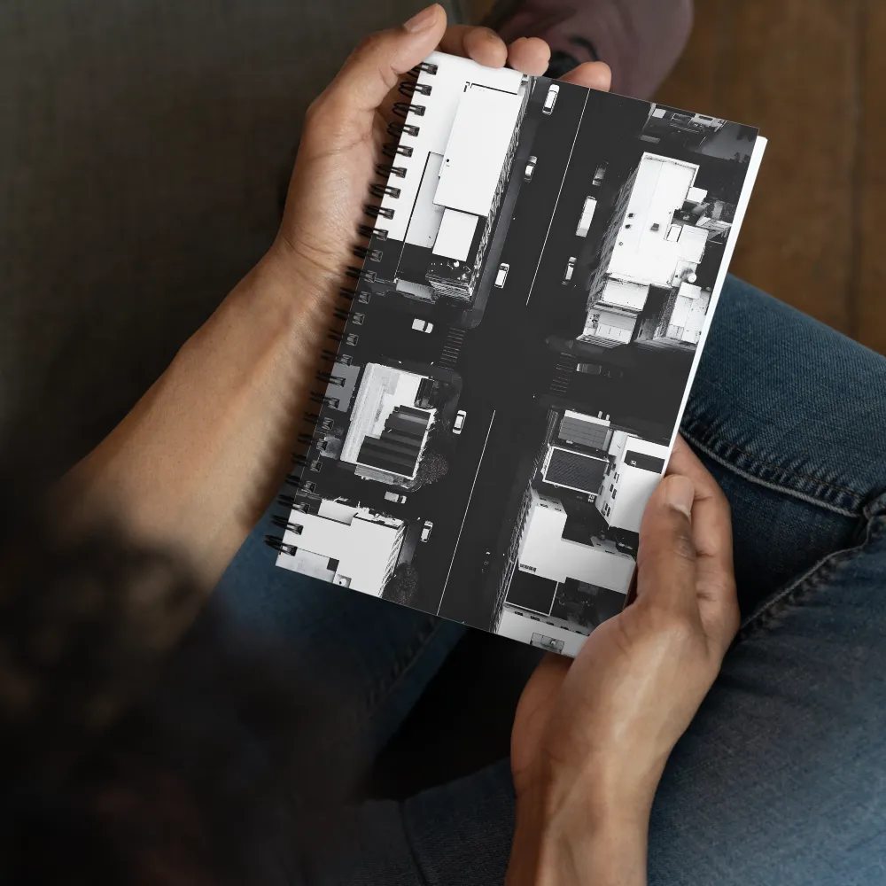 Urban Grid Overhead 
 Spiral Notebook | 140 pages