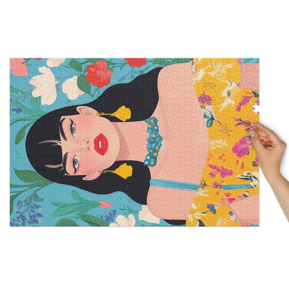 Floral Portrait Illustration | Jigsaw Puzzle (252/520 pieces)