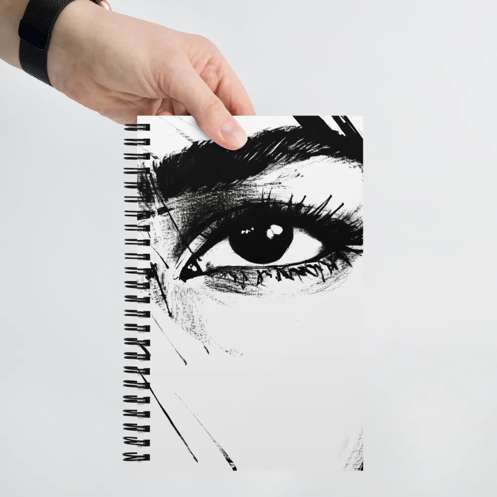 Gaze in Charcoal 
 Spiral Notebook | 140 pages