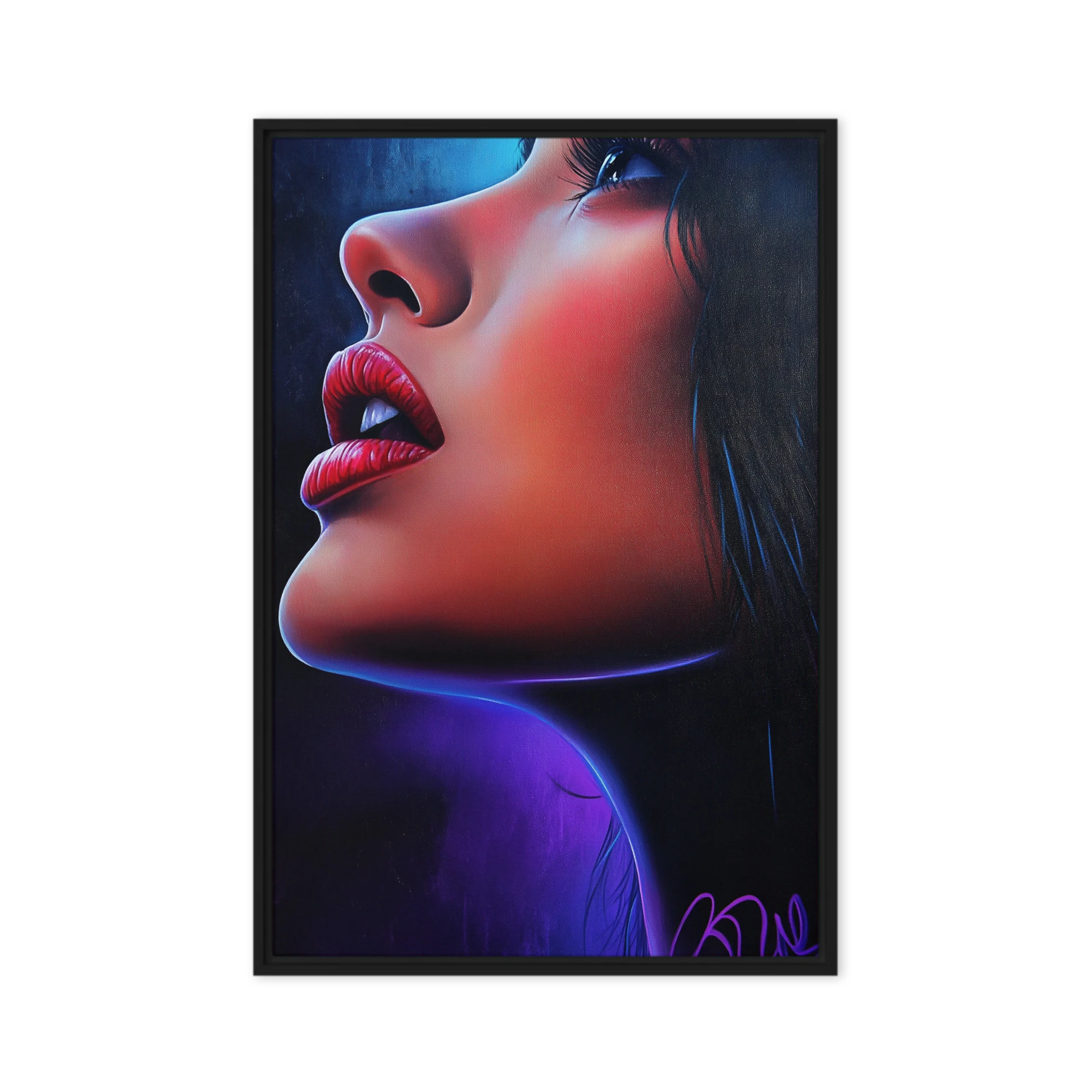 Gaze in Neon Light | Art Print