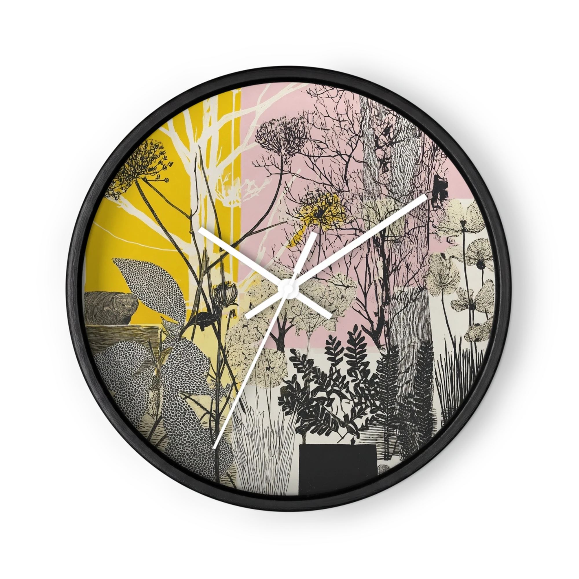 Garden Collage in Yellow and Pink