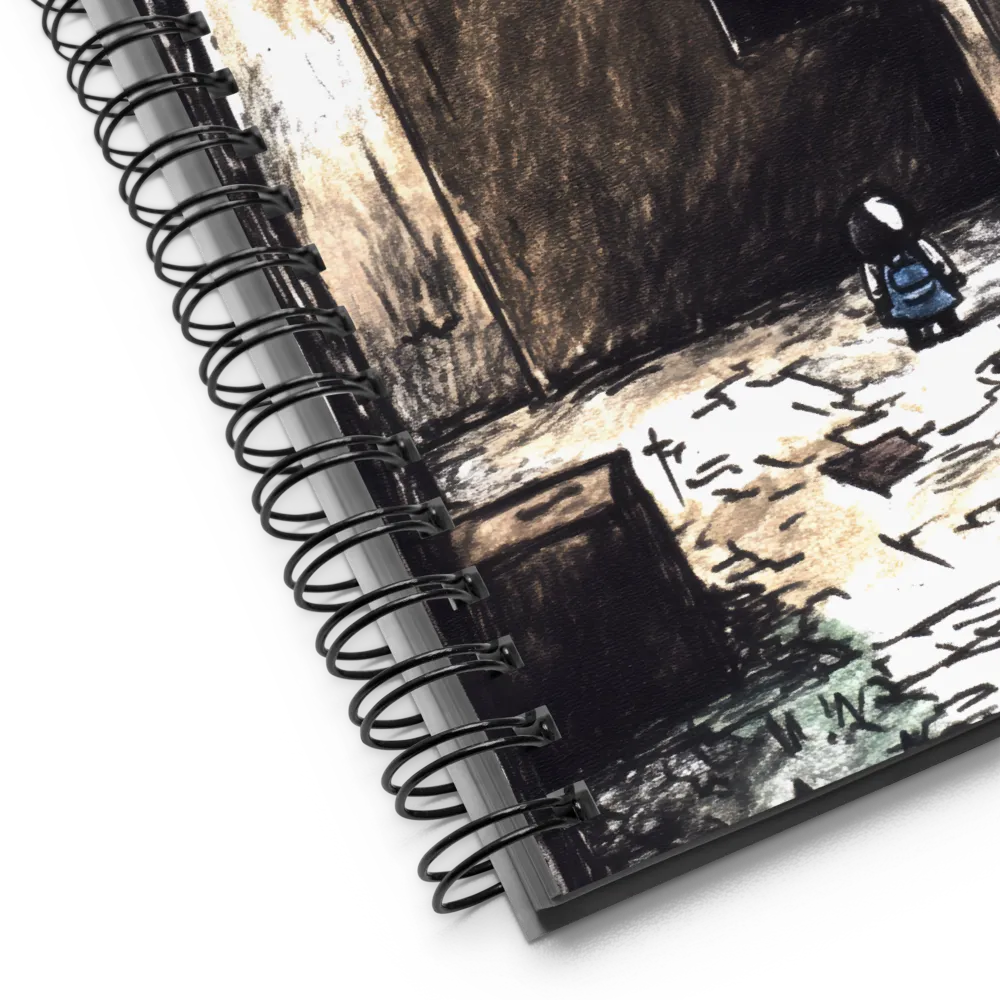 Alleyway Lantern Glow 
 Spiral Notebook | 140 pages