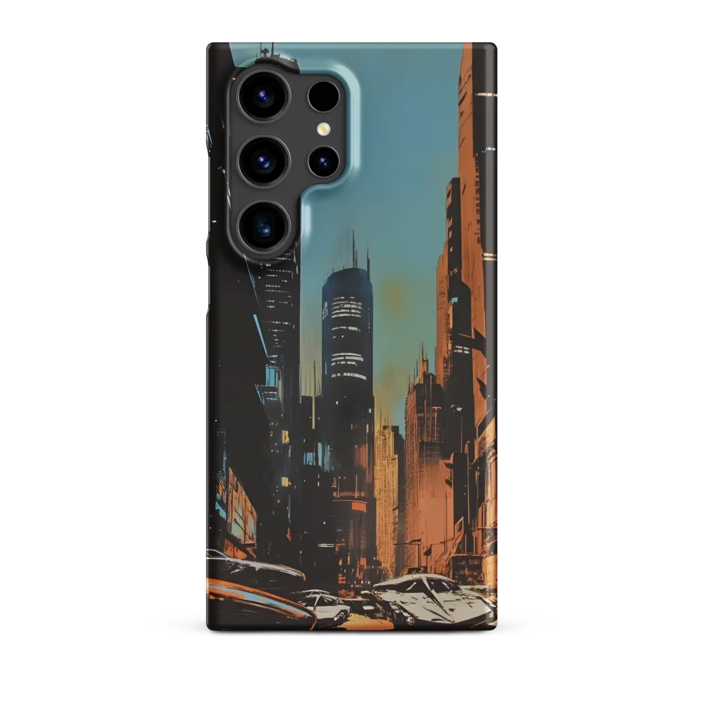 Futuristic Cityscape with Vehicles | Phone Case