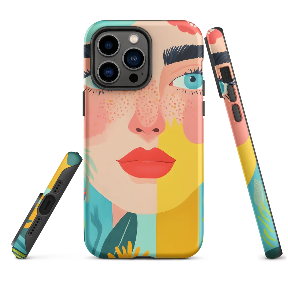 Colorful Female Portrait Illustration | Phone Case