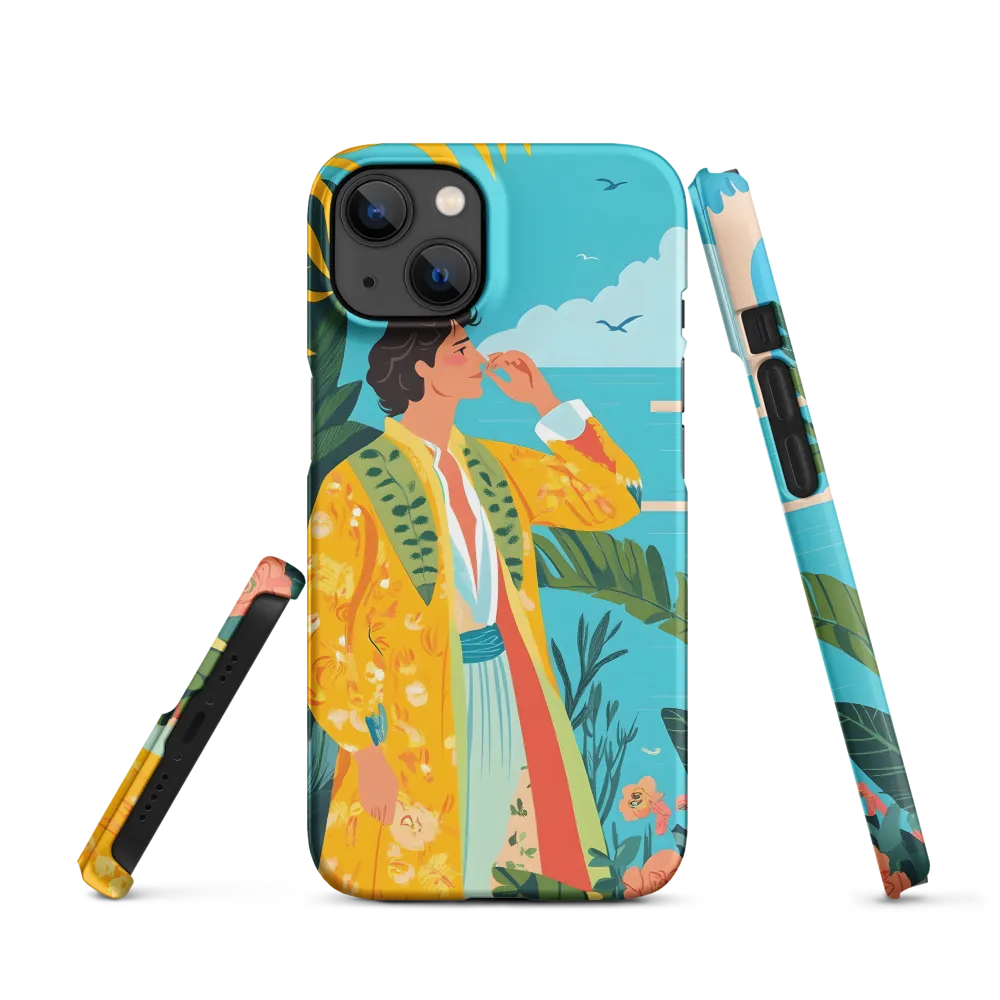 Stylish Man in Tropical Setting | Phone Case