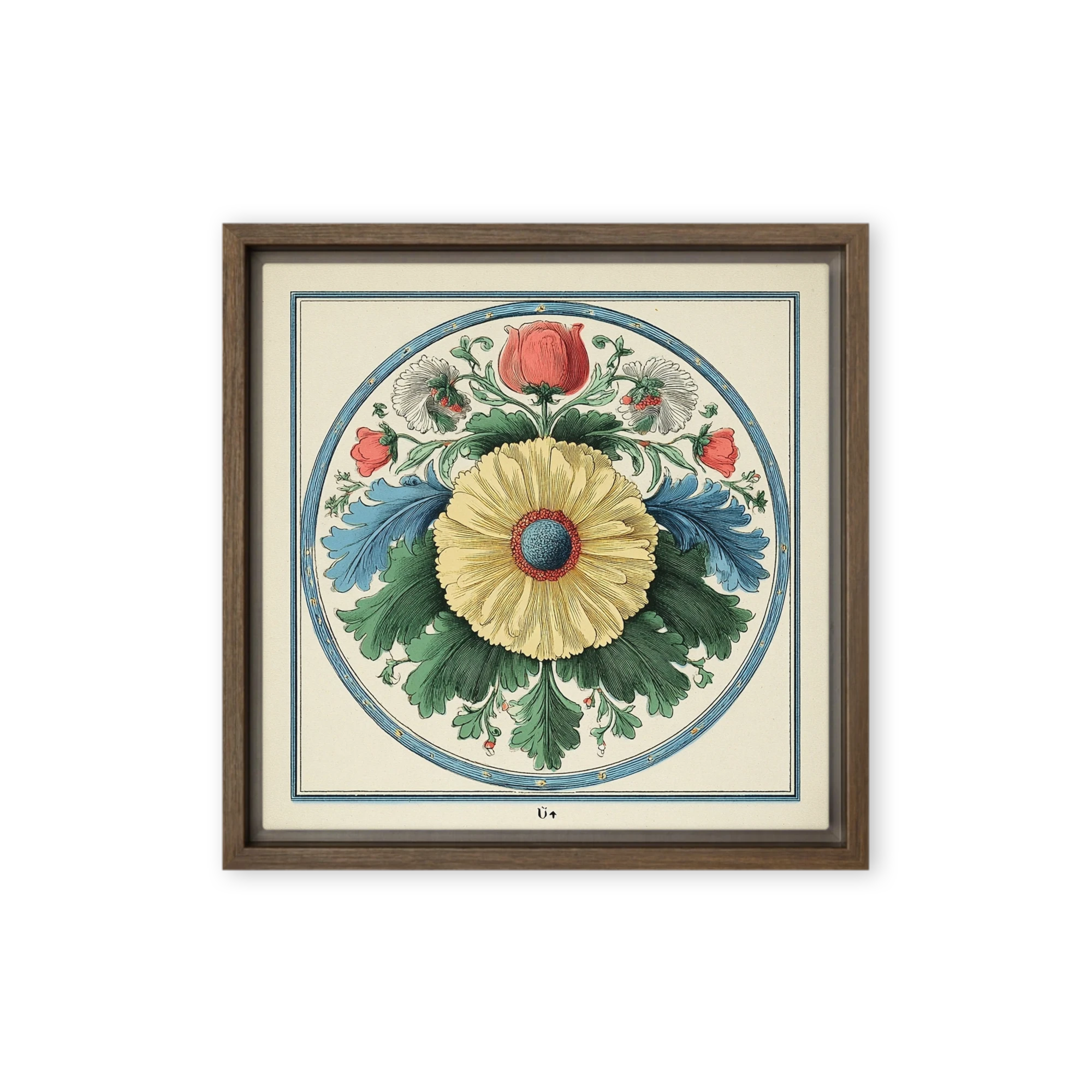 Symmetrical Floral Rosette | Art Print