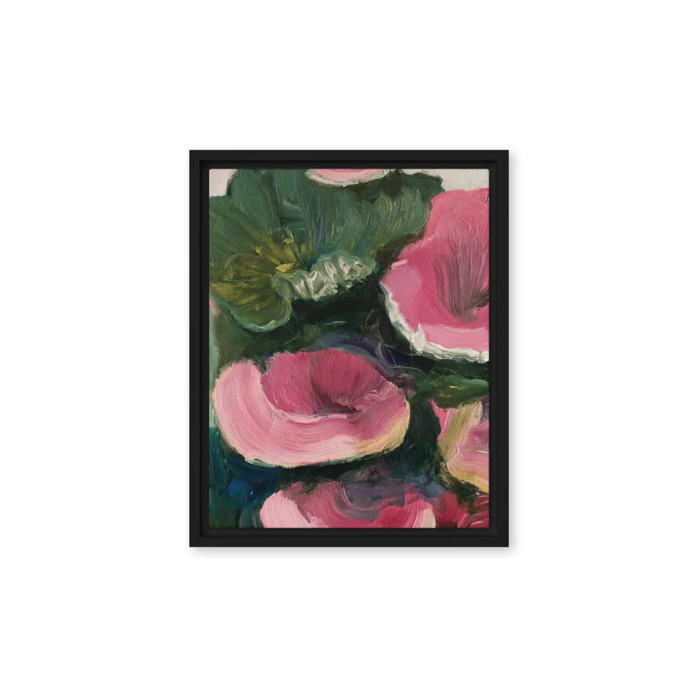 Blossoming Impasto 
 Poster with Red oak Frame | 12″x 16″