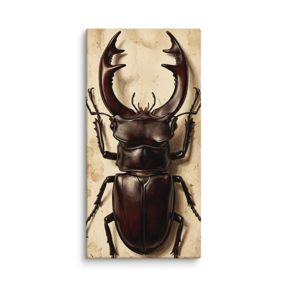 The Stag Beetle 
 Canvas | 10″x 20″