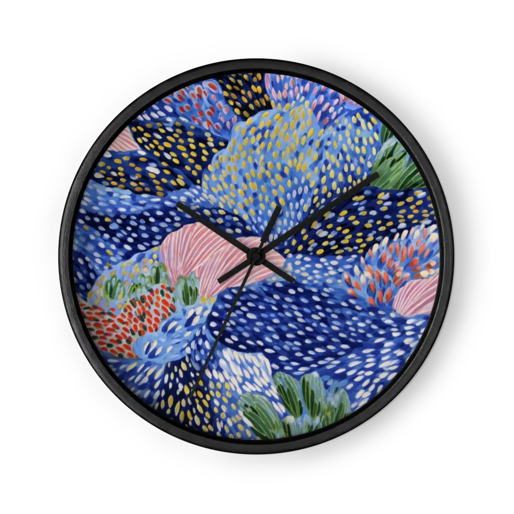 Flora in Pointillism | Wall Clock