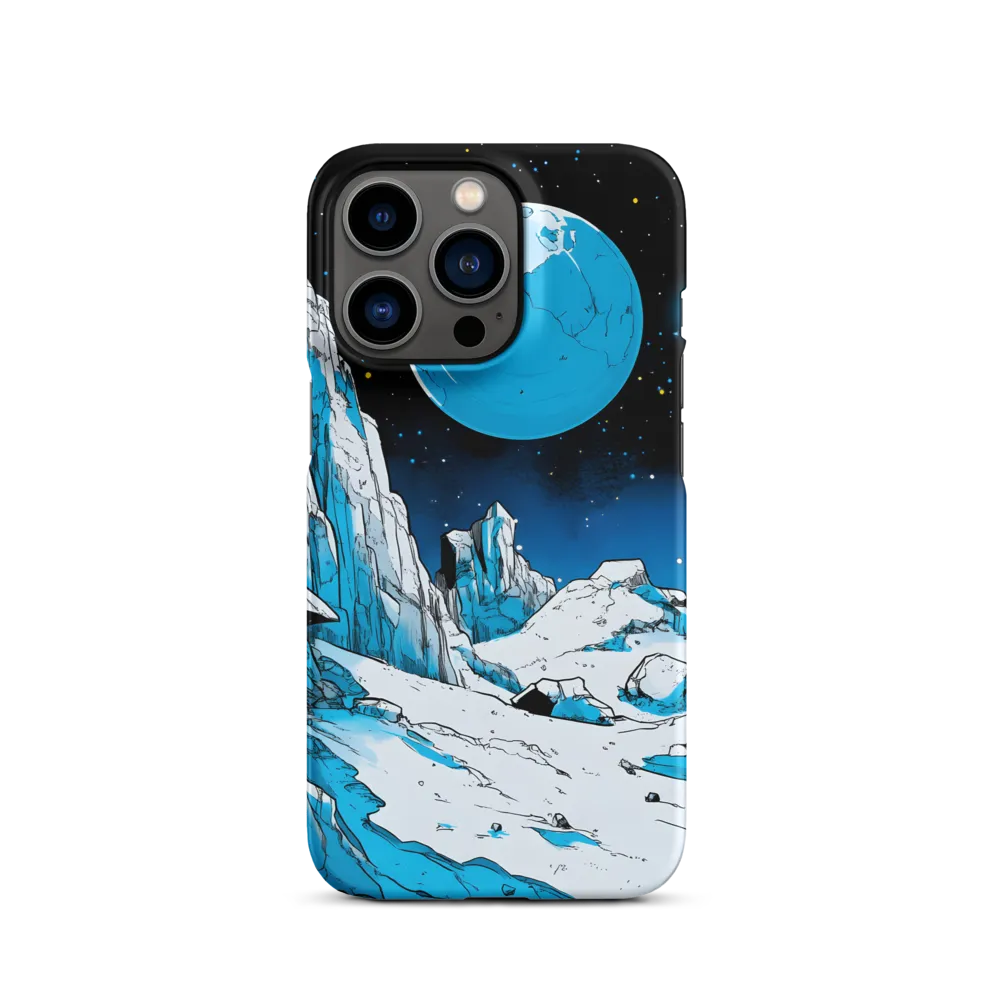 Icy Landscape with Blue Moon | Phone Case
