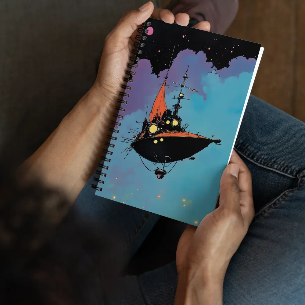 Cosmic Airship Voyage 
 Spiral Notebook | 140 pages