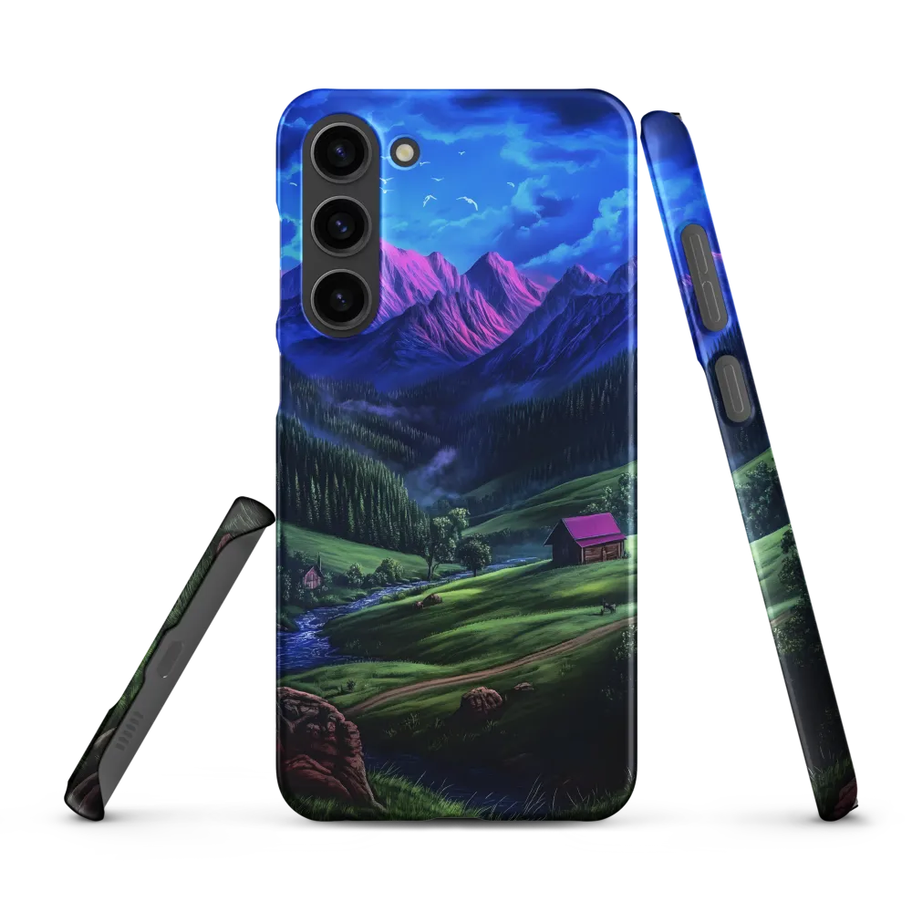 Mountain Landscape with Cottage | Phone Case