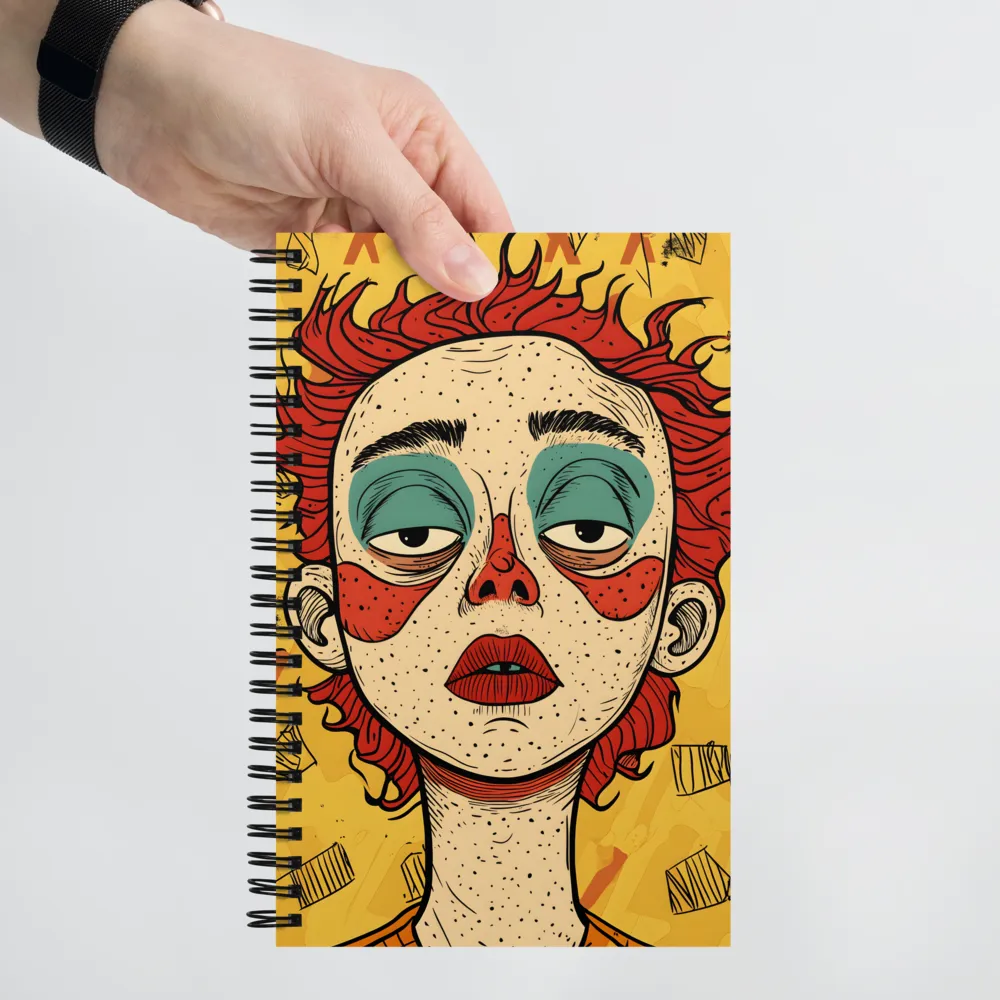 Pop Surreal Clown Portrait 
 Spiral Notebook | 140 pages
