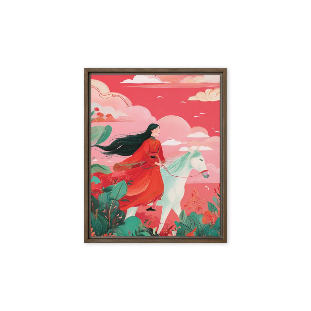The Scarlet Journey 
 Canvas with Brown Frame