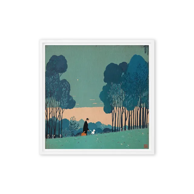 Stroll Through the Blue Forest | Art Print
