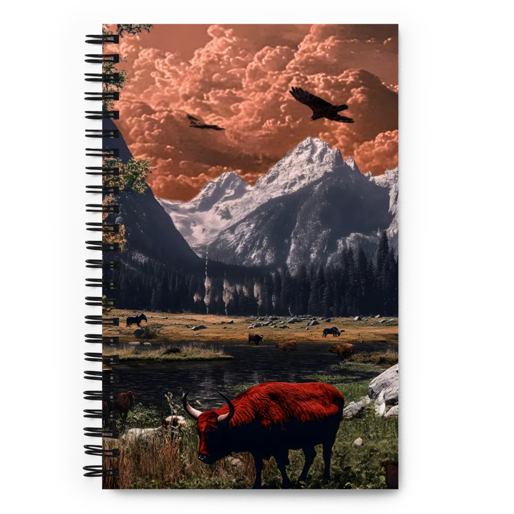 Crimson Sky Sentinel 
 Spiral Notebook | 140 pages