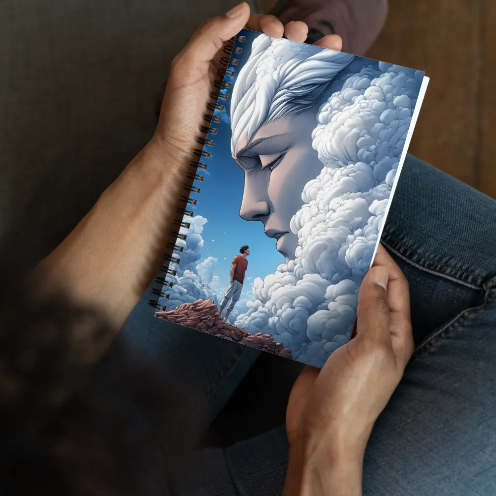 The Gaze of the Sky Titan 
 Spiral Notebook | 140 pages
