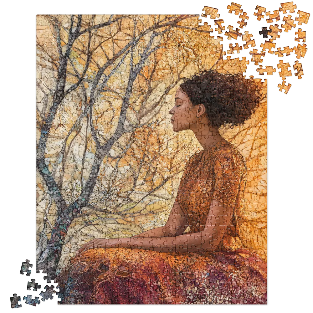 Autumn Contemplation 
 Jigsaw Puzzle in Tin Box