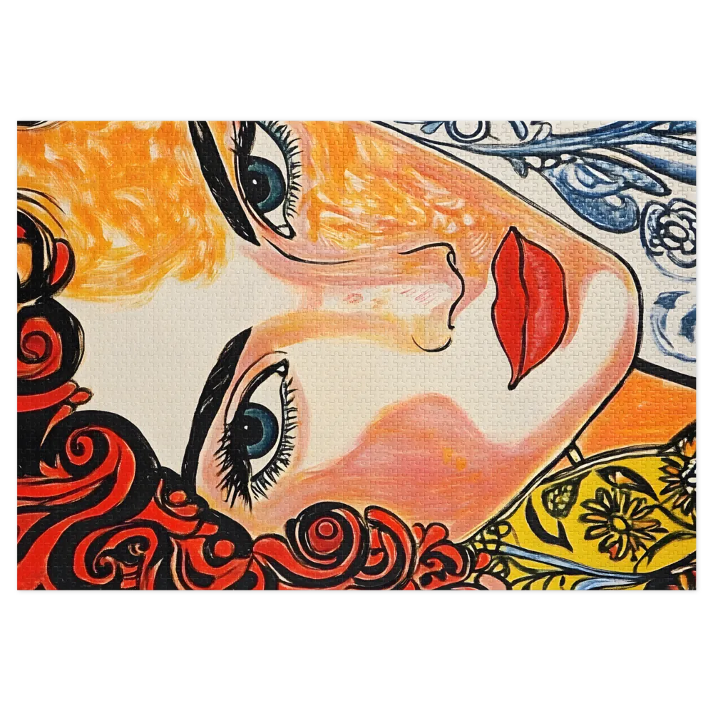 Portrait of a Woman with Red Curls | Jigsaw Puzzle (252/520 pieces)