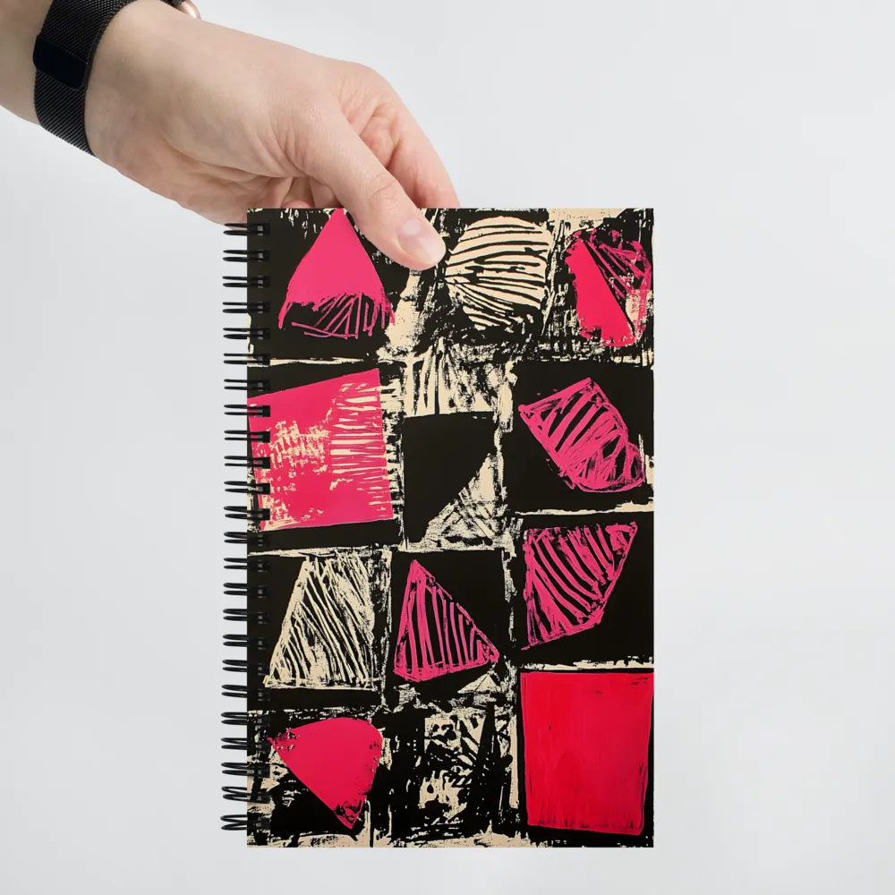 Magenta Geometric Abstraction 
 Spiral Notebook | 140 pages