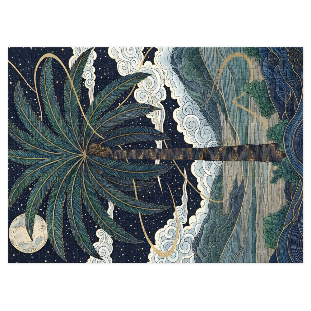 Moonlit Palm | Jigsaw Puzzles