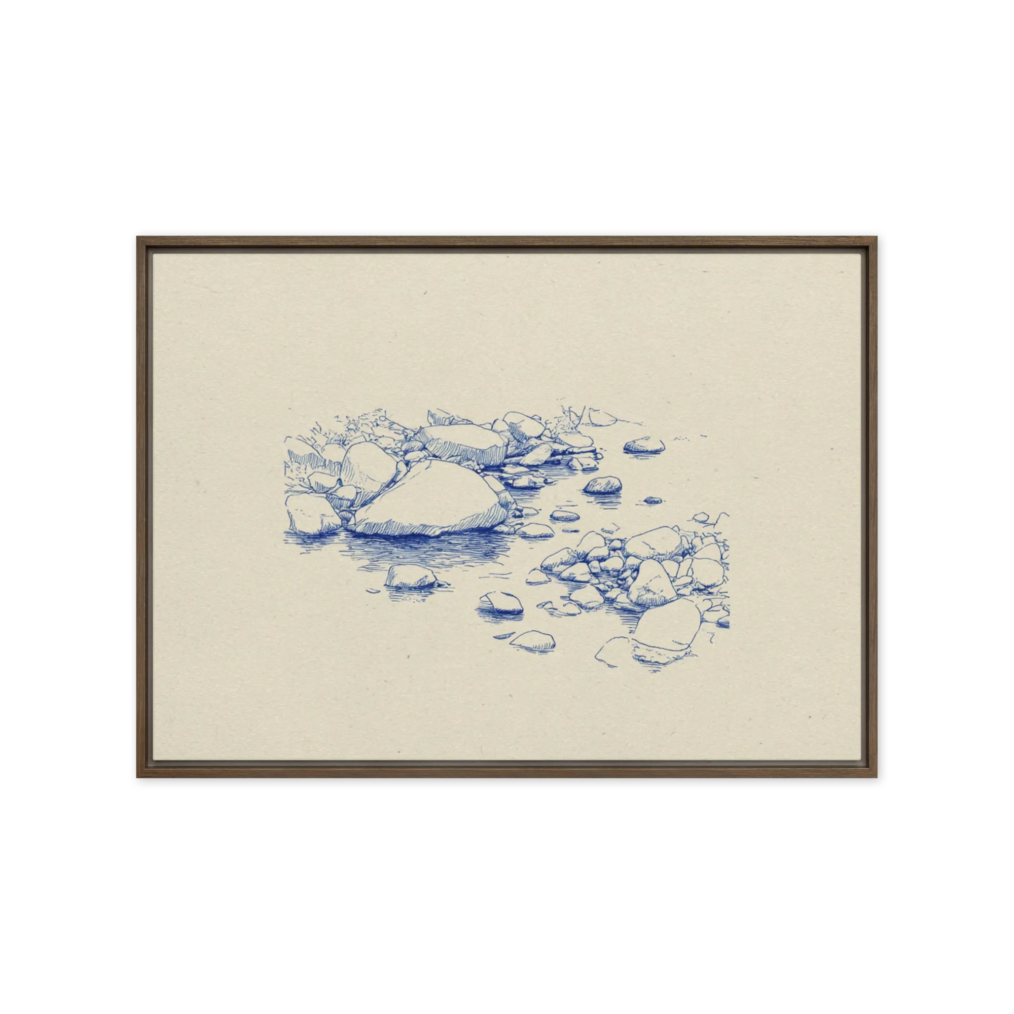 Stones in the Stream 
 Metal Print | 8″x 10″